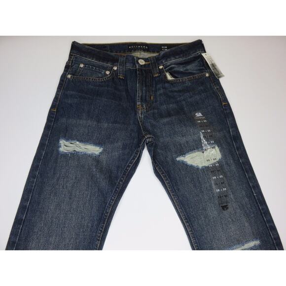 Pacsun Bullhead Denim Co Slim Destroyed Dark Jeans NWT - Picture 2 of 10
